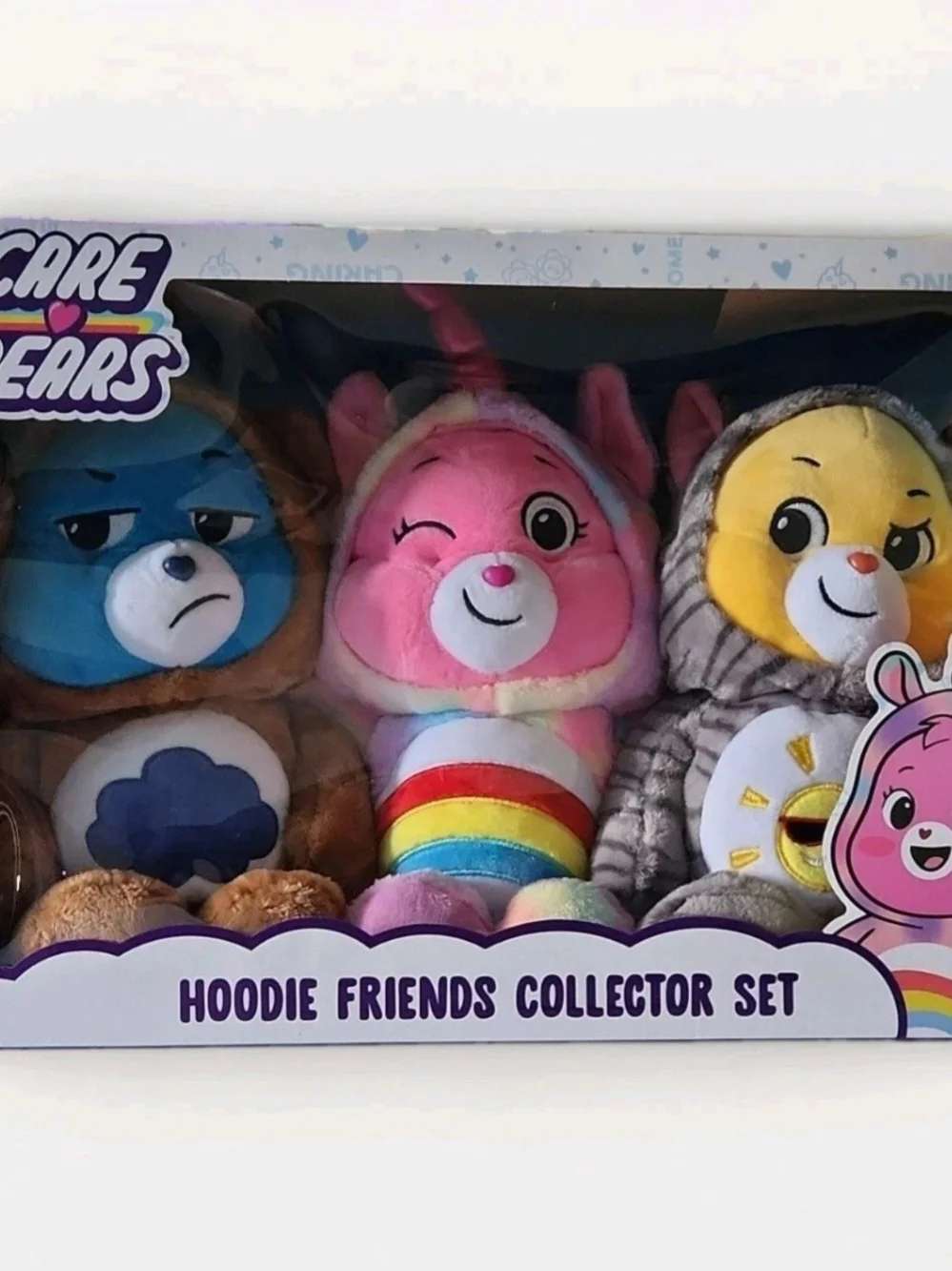 Care Bears Hoodie Friends Collector Set - Cheer Bear, Sunshine Bear, Grumpy Bear